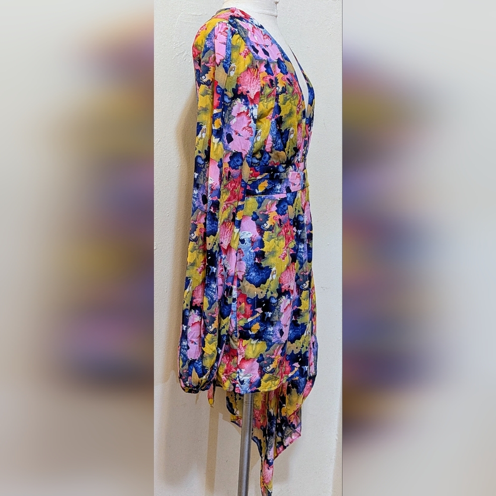 Luxxel Multicolor Floral Dress Size L - Picture 5 of 10